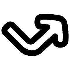 Line Arrow Bounce Up Right Icon from Plump Remix Set