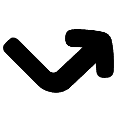 Line Arrow Bounce Up Right Icon from Plump Solid Set