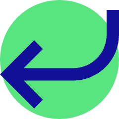 Line Arrow Curve Down Left Icon from Sharp Pop Set