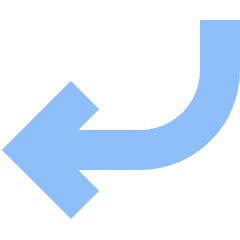 Line Arrow Curve Down Left Icon from Sharp Flat Set