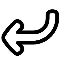 Line Arrow Curve Down Left Icon from Plump Line Set