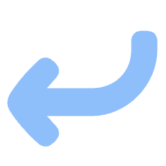 Line Arrow Curve Down Left Icon from Plump Flat Set