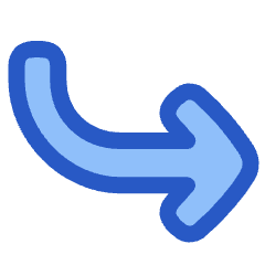 Line Arrow Curve Down Right Icon from Plump Duo Set