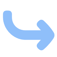 Line Arrow Curve Down Right Icon from Plump Flat Set