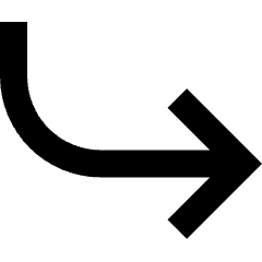 Line Arrow Curve Down Right Icon from Sharp Remix Set