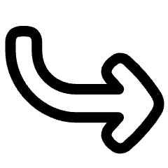 Line Arrow Curve Down Right Icon from Plump Line Set