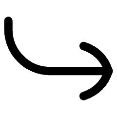 Line Arrow Curve Down Right Icon from Flex Line Set