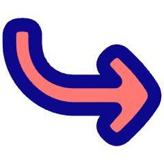 Line Arrow Curve Down Right Icon from Plump Pop Set