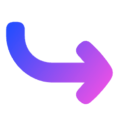 Line Arrow Curve Down Right Icon from Plump Gradient Set