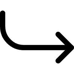 Line Arrow Curve Down Right Icon from Core Line Set