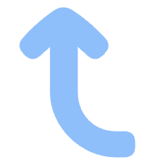 Line Arrow Curve Left Up Icon from Plump Flat Set