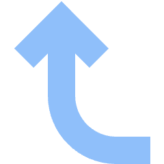 Line Arrow Curve Left Up Icon from Sharp Flat Set