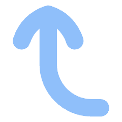 Line Arrow Curve Left Up Icon from Flex Flat Set
