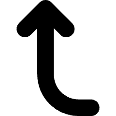 Line Arrow Curve Left Up Icon from Core Solid Set