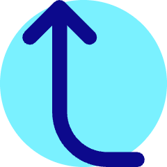 Line Arrow Curve Left Up Icon from Core Pop Set