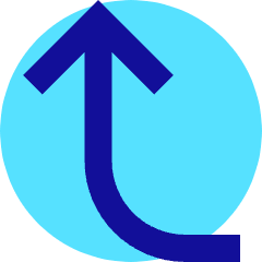 Line Arrow Curve Left Up Icon from Sharp Pop Set