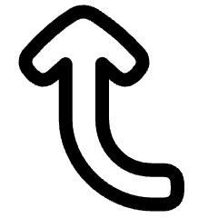 Line Arrow Curve Left Up Icon from Plump Line Set