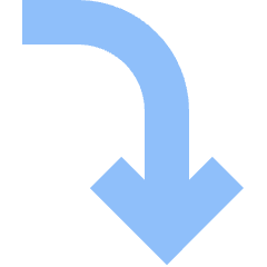 Line Arrow Curve Right Down Icon from Sharp Flat Set