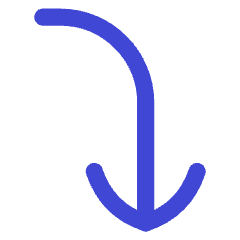 Line Arrow Curve Right Down Icon from Flex Duo Set