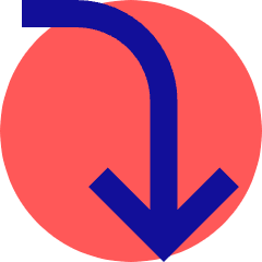 Line Arrow Curve Right Down Icon from Sharp Pop Set