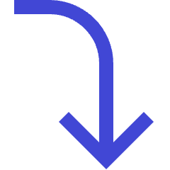 Line Arrow Curve Right Down Icon from Sharp Duo Set