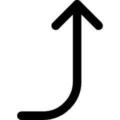 Line Arrow Curve Right Up Icon from Core Line Set