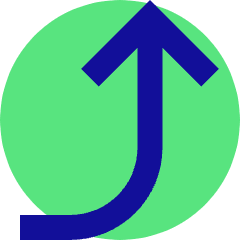 Line Arrow Curve Right Up Icon from Sharp Pop Set