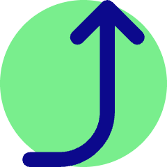 Line Arrow Curve Right Up Icon from Core Pop Set