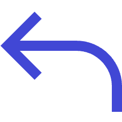Line Arrow Curve Up Left Icon from Sharp Duo Set