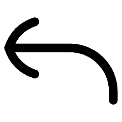Line Arrow Curve Up Left Icon from Flex Line Set