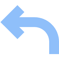 Line Arrow Curve Up Left Icon from Sharp Flat Set