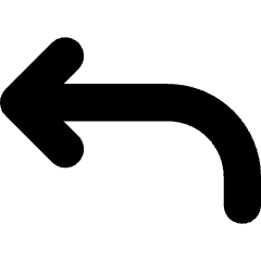 Line Arrow Curve Up Left Icon from Core Solid Set