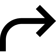 Line Arrow Curve Up Right Icon from Sharp Remix Set