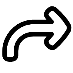 Line Arrow Curve Up Right Icon from Plump Line Set