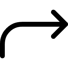 Line Arrow Curve Up Right Icon from Core Line Set