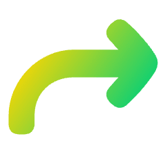 Line Arrow Curve Up Right Icon from Plump Gradient Set