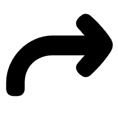 Line Arrow Curve Up Right Icon from Plump Solid Set