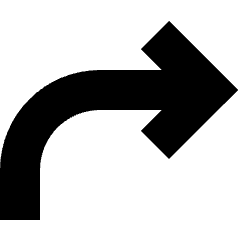 Line Arrow Curve Up Right Icon from Sharp Solid Set