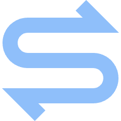 Line Arrow Curvy Both Direction 1 Icon from Sharp Flat Set