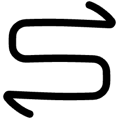 Line Arrow Curvy Both Direction 1 Icon from Plump Line Set