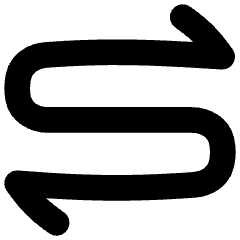 Line Arrow Curvy Both Direction 1 Icon from Flex Solid Set