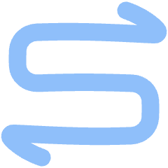 Line Arrow Curvy Both Direction 1 Icon from Plump Flat Set