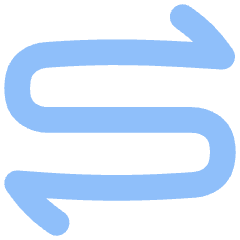 Line Arrow Curvy Both Direction 1 Icon from Flex Flat Set