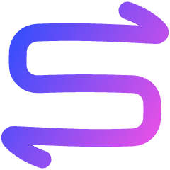 Line Arrow Curvy Both Direction 1 Icon from Plump Gradient Set