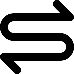 Line Arrow Curvy Both Direction 1 Icon from Core Solid Set