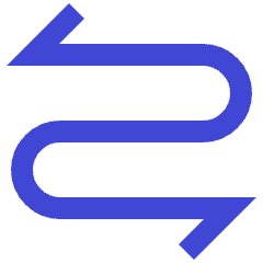 Line Arrow Curvy Both Direction 2 Icon from Sharp Duo Set