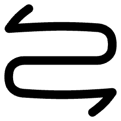 Line Arrow Curvy Both Direction 2 Icon from Flex Line Set