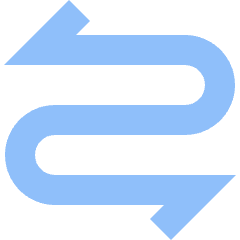Line Arrow Curvy Both Direction 2 Icon from Sharp Flat Set