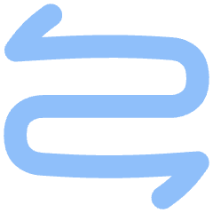 Line Arrow Curvy Both Direction 2 Icon from Flex Flat Set