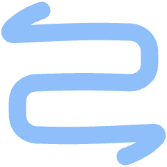Line Arrow Curvy Both Direction 2 Icon from Plump Flat Set
